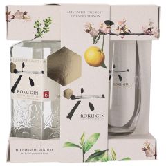 Roku Gin Geschenkverpakking met glas 70 cl
