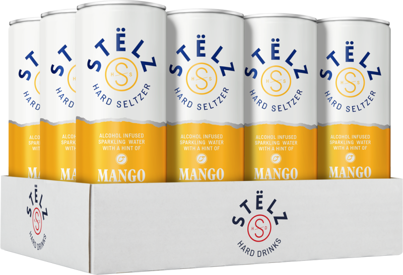 Stëlz Hard Seltzer Mango tray 12 x 25 cl