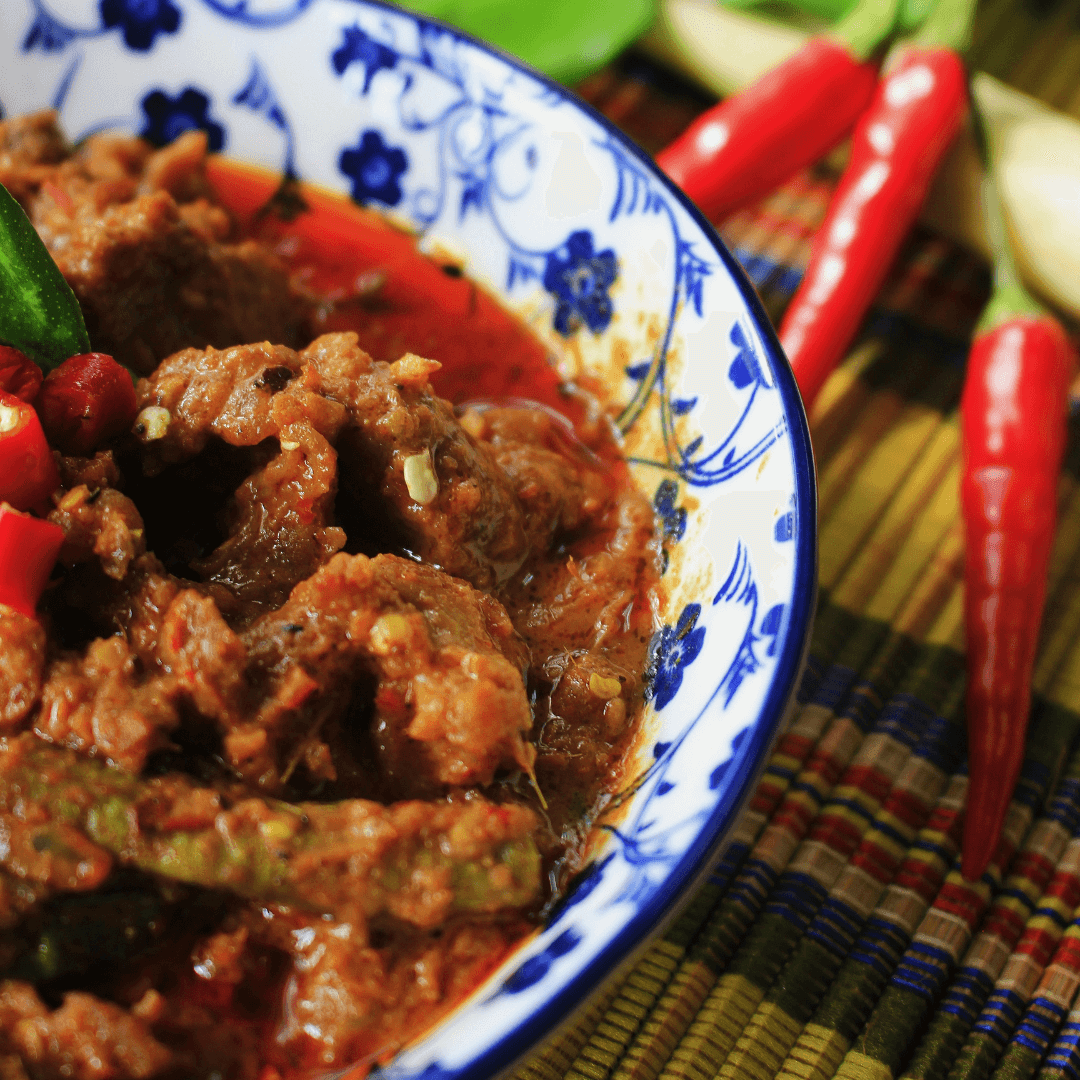 wijn lekker bij rendang